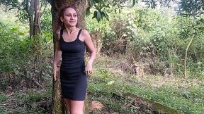 nossa gostei muito de sentar no pau do novinho fiquei toda molhada gozei horrores. no meio do mato