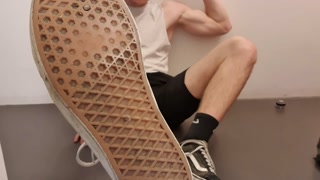 Horny Soccer Player Jerk off and Feet Domination - Part 1