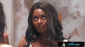 Bickering Painters Ana Foxxx & Bella Rolland Share Petite Model Liz Jordan