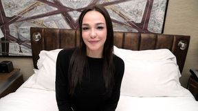 This sexy 18-year-old model flaunts her stunning 32DD natural boobs