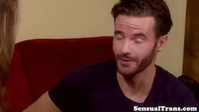 Trans Darling assfucks doggystyle before jerking