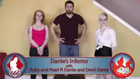 The loser's humiliating t and a flash on her knees for a devilish bet