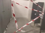 A stranger spies on me and fucks me in the public toilets