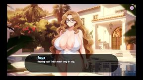 star maker [ taboo hentai game ] ep.5 naked in the sauna with my boss step daughter !