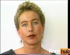 Retro German babe fucks herself on camera