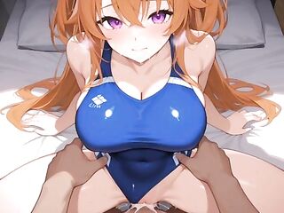 Fit AI Cutie Rides U at the Gym – Creamy Finish on the Mat
