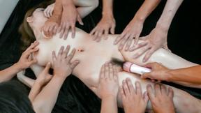 ”Arisa Kuroki oiled & toyed with three dudes”