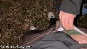 Public Park Blowjob &amp; Deepthroat with Cum in Mouth - She Washed My Dick First
