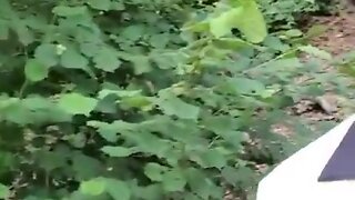 Hornyandrea jerks by the river for mistress melanie