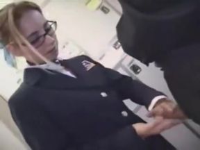 American Stewardess Handjob