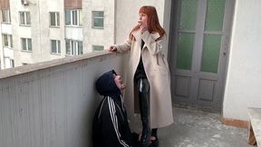 goddess kira - human ashtray dirty femdom outdoor