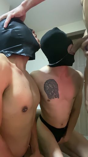 Better Than Leaving the Cuckold Watching Is to Subdue Him and Use the Deep Throat of Both of You