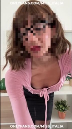 JOI - Your Italian teacher tells you how to stroke and ask to cum on her face