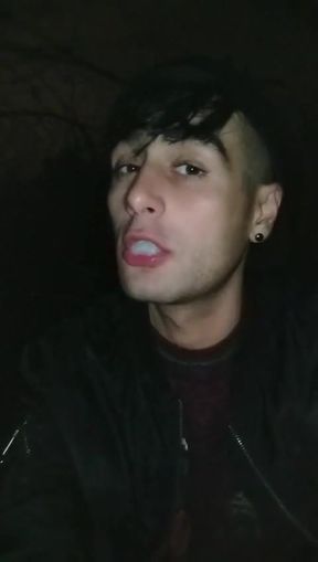 Swallowing Anonymous Cum After Sucking Cock in Totally Dark Outside