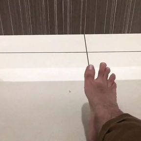 Public Toilet - Testing to See if the Guy in the Stall Next to Me Is Keen to Play - Manlyfoot