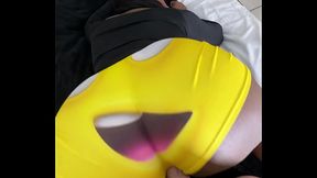 Thick Black Girl Lets a White Guy Cum on Her Clothes