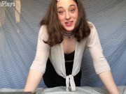 Cute transgender teen with a big dick pleasures herself thinking about you!