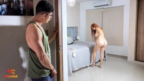 Young milf takes her inexperienced boyfriend's virginity - Andrea Castro & Lian Grey