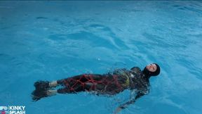 Wetsuit Bondage Mermaid: Slippery Pool Kink with Fins, Rope & Deep Diving - WMV
