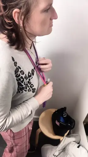 Hot British MILF tries on sexy dresses and gets naked in the boutique