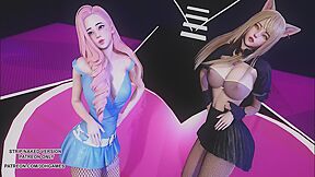[mmd] Jun Hyo Seong - Good-night Kiss Sexy Kpop Dance Ahri Seraphine League Of Legends