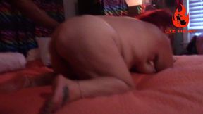 liz heat spread out early in the am by her bull