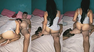 I slept at my step uncle's house and woke up with his dick in my mouth and then I had to sit until he filled my pussy with cum