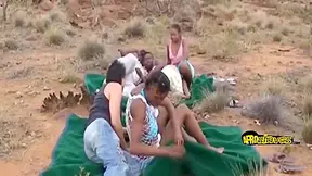 Black Chicks Riding Fat Dick Outdoors