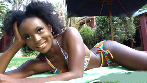 Fucking my sexy African GF in the backyard jungle