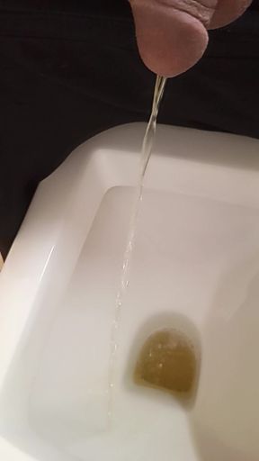 Hot man peeing