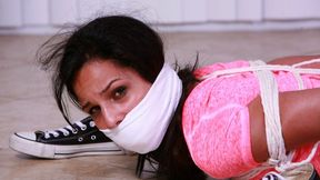 Bratty Mandy Candy is: Stalked, Tightly Hogtied, Tightly Gagged, Foot Tickled & Tormented in: STALKED! RE ENCODE NEW PREVIEW
