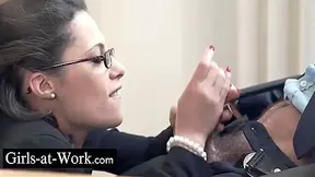 Brunette Babe, Lana Roberts And George Uhl - She Enjoy Anal With Her Boss During A Coffee Break