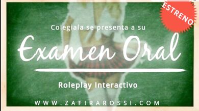 Argentine coed chokes on oral exam with professor moaning ASMR solo audio
