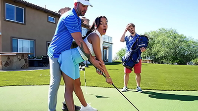 BRAZZERS - Luna Star Sneaks Around With The Golf Coach & Gets Fucked In The Ass Under Her Husband's Nose