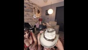 Three Cowgirls Eager to Suck on a Massive Thundercock