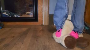 Chrissy fuzzy socks trample toy