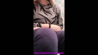 Girl Farting on Toilet