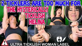 TWO TICKLERS ARE TOO MUCH FOR THE HYSTERICALLY TICKLISH HELINA - HD WMV