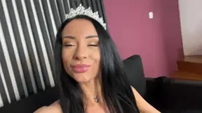 Dominant Princess Teases Submissive with High Heels