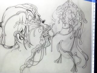 One Sexy Mess Line Art Timelapse by Drenched The Facial Artist