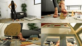 Tiny village completely destroyed under high heels (small version)