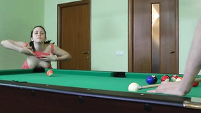 Sexy Girl loses at pool & takes a dick