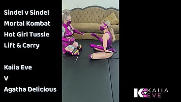 Sindel v Sindel Mortal Kombat Hot Girl Tussle Lift & Carry