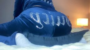 pillow humping juicy couture velour tracksuit clothed squirt