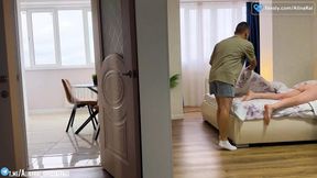 Alina Wakes Up Next to Stepfather and Starts Sucking His Dick