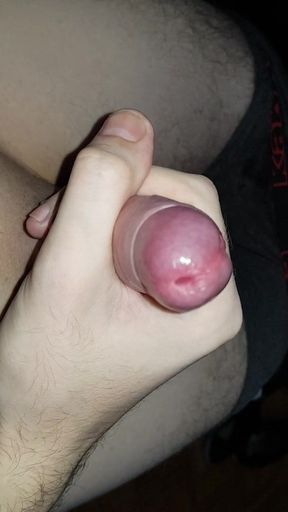 White dick jerking off