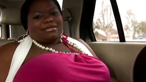 ”Big ebony female shows fat tits & gets laid”