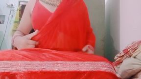 indian gay crossdresser real xxx sex in red saree hard fuck