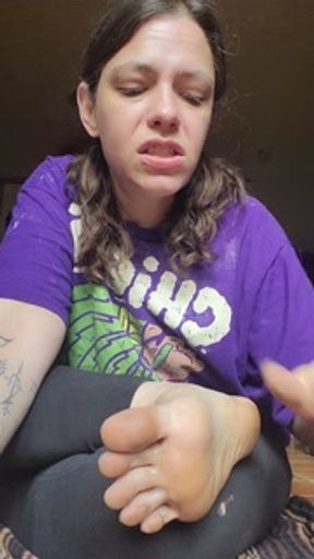 Cleaning my dirty feet