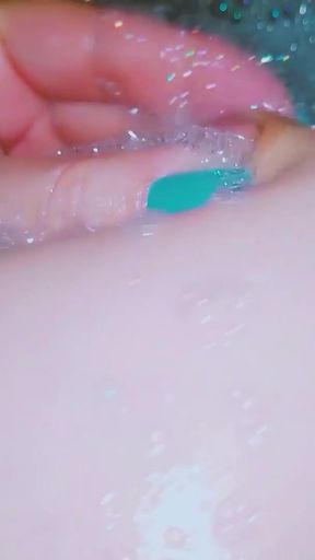 Girl with Small Tits Loves to Touch herself in the Bathtub   Clip 1